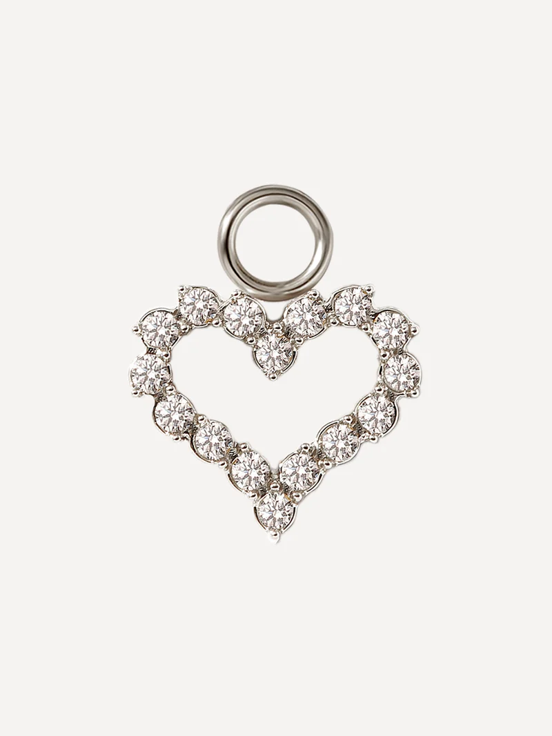 10x11mm Dazzling Love Ohrring-Charm