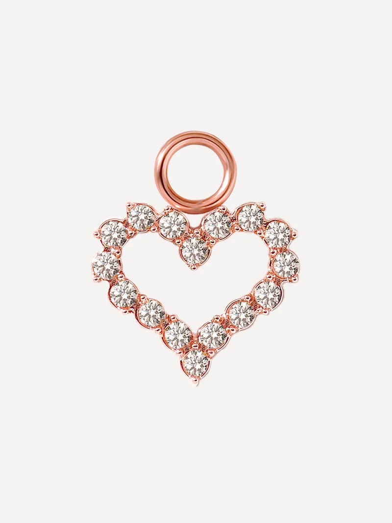 10x11mm Dazzling Love Ohrring-Charm