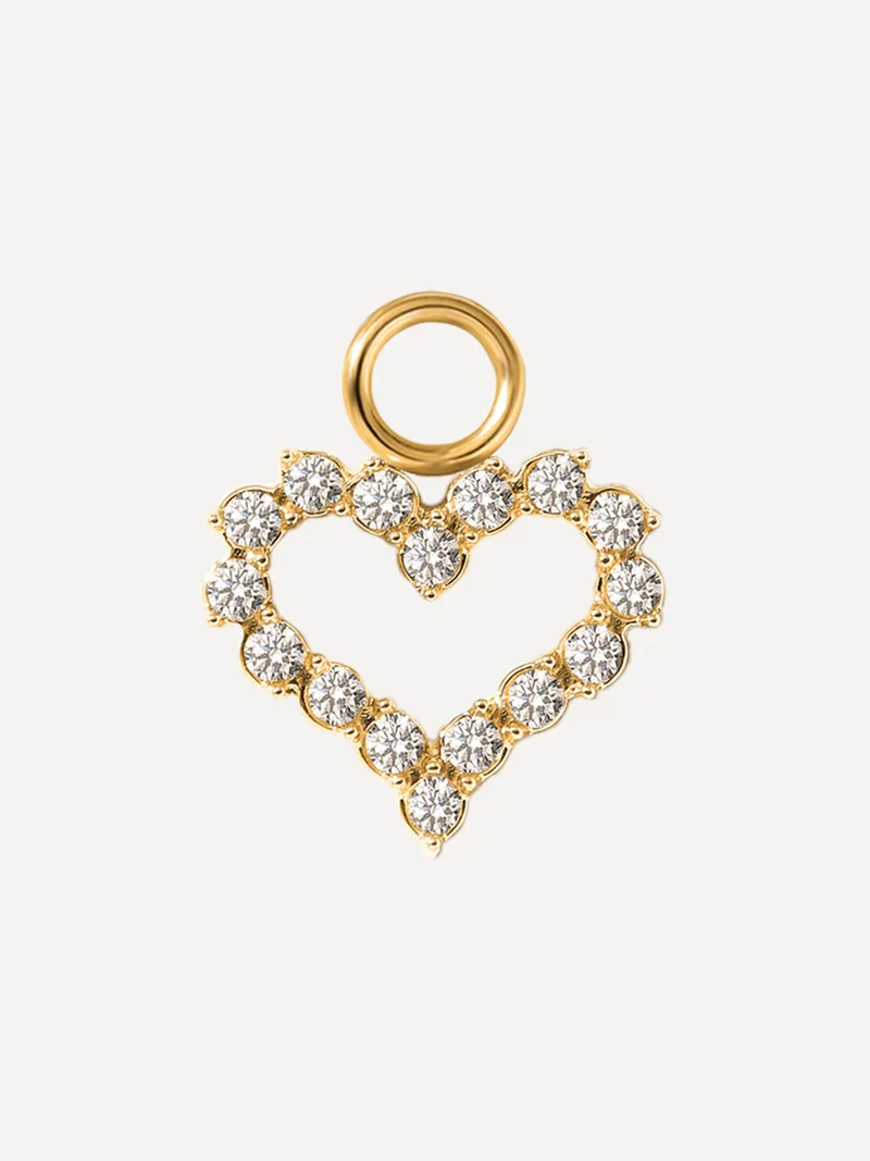 10x11mm Dazzling Love Ohrring-Charm