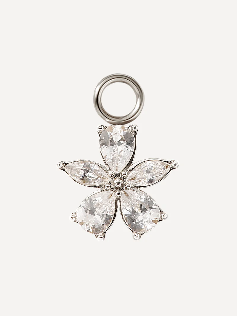 10x10,5mm Floral Spark Ohrring-Charm