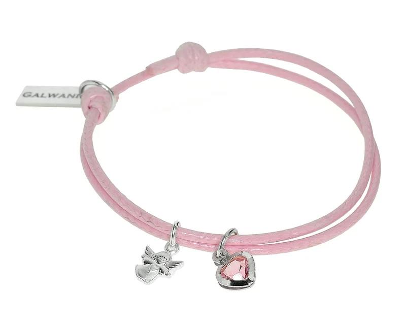 KINDERARMBAND MIT ENGEL, ROSA ARMBAND ZUR TAUFE, GESCHENKIDEE GEBURT