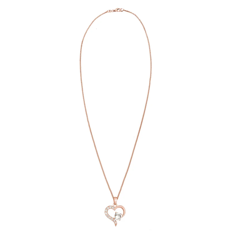 Halskette Herz Cut-Out | Mit Kristallen von Swarovski® (Weiß)