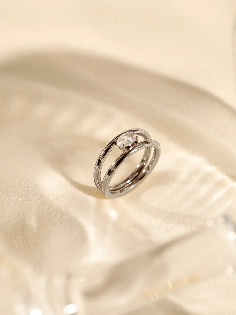 Sea and Sky Double Circular Ring