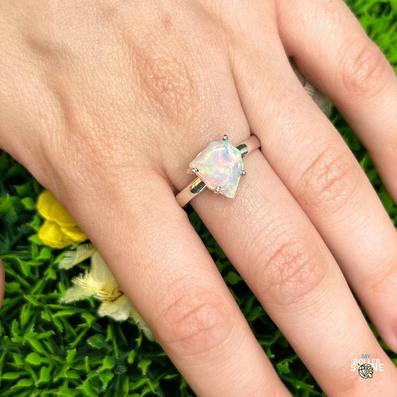 Äthiopischer Opal-Silberring #307