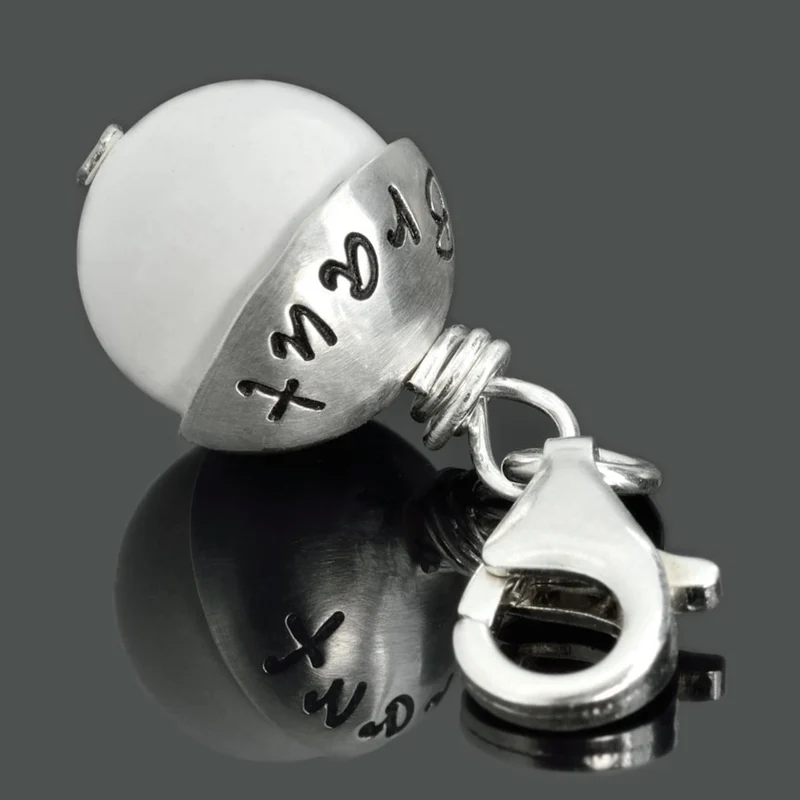 ANHÄNGER MIT GRAVUR, SCHMUCK MIT NAMEN, PERLEN CHARM, GESCHENK BRAUT