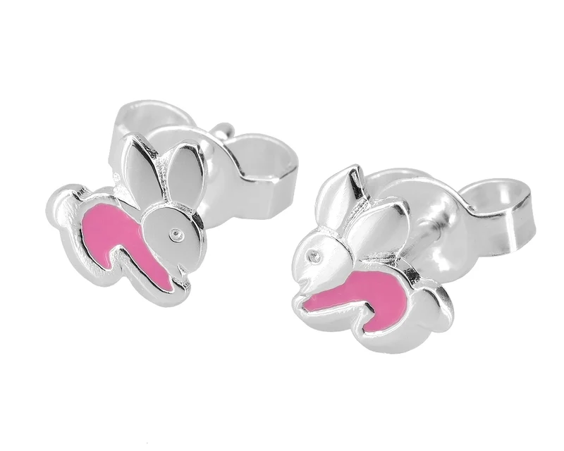 OHRSTECKER SILBER, HASE, HÄSCHEN OHRRINGE, MÄDCHEN SCHMUCK