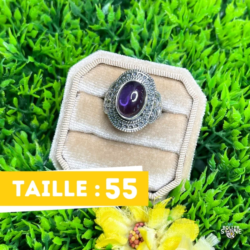 925 Silber Amethyst Ring #171