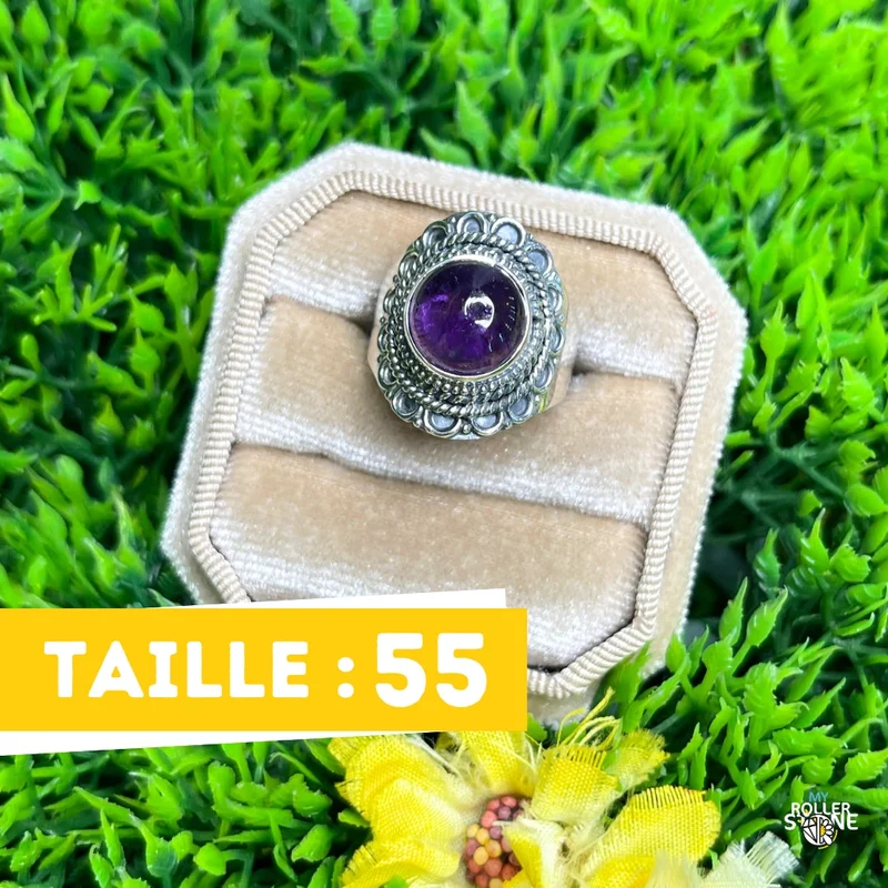 925 Silber Amethyst Ring #174