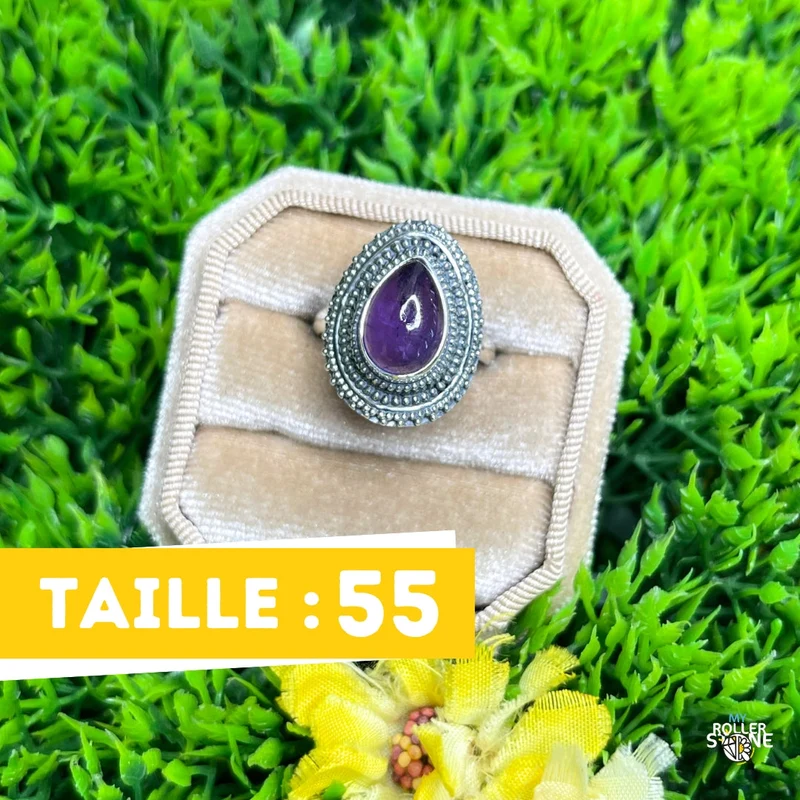 925 Silber Amethyst Ring #173