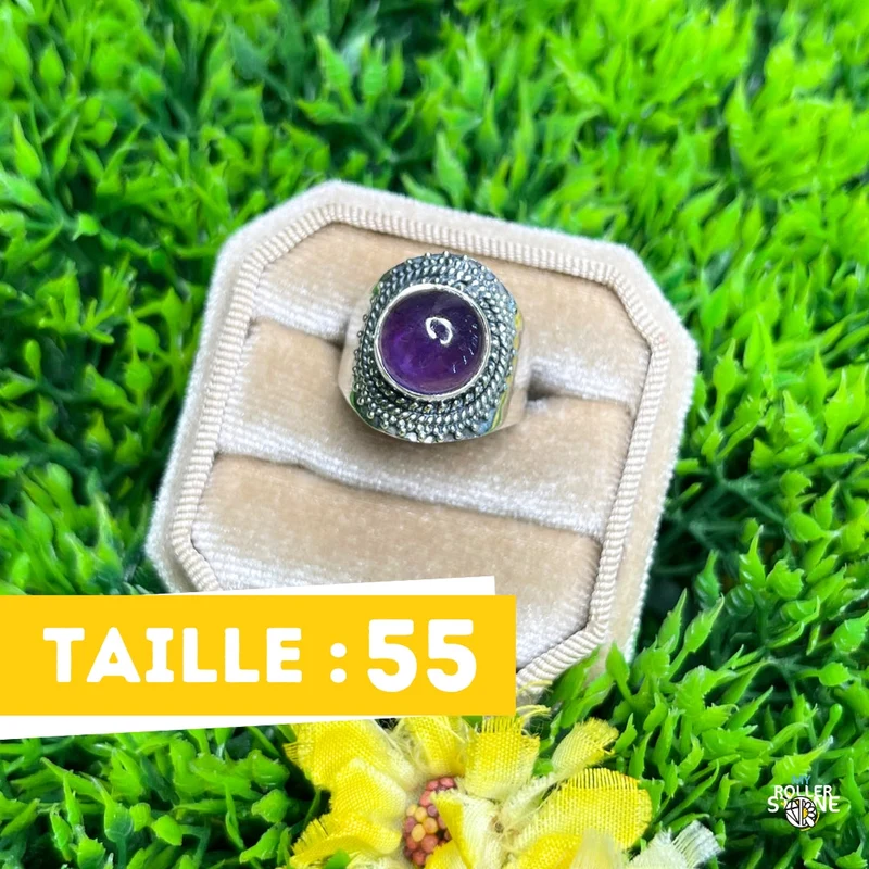 925 Silber Amethyst Ring #177