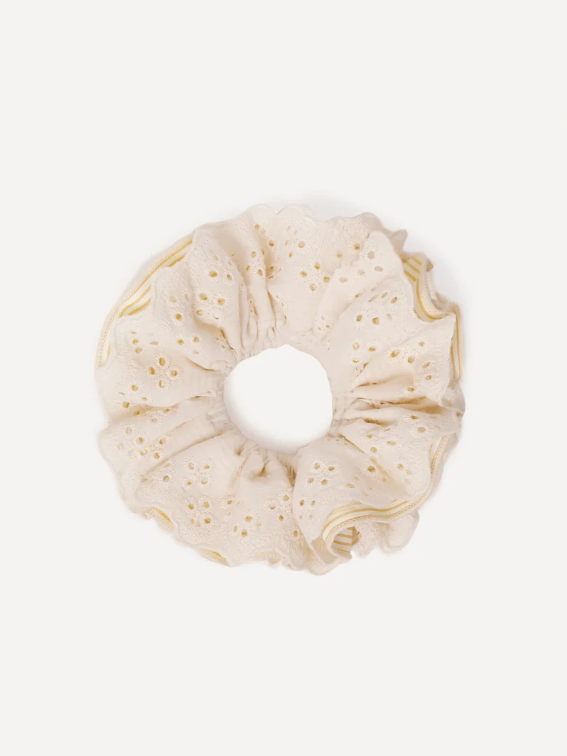Floral Yellow Scrunchie