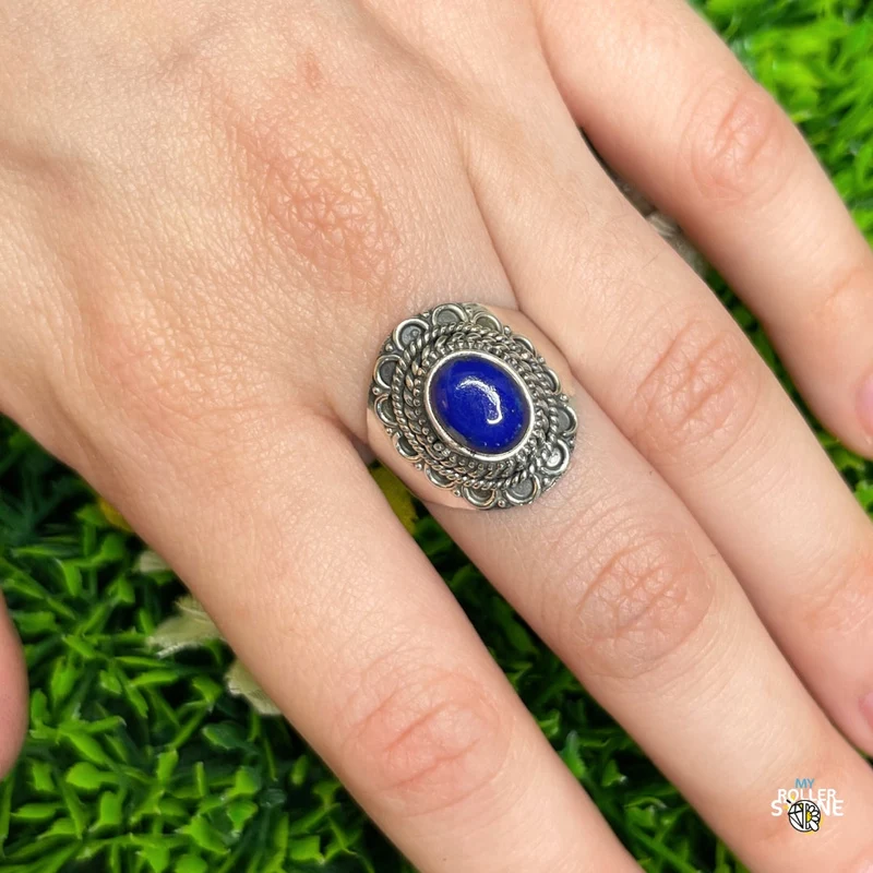 925 Silberring Lapislazuli #197
