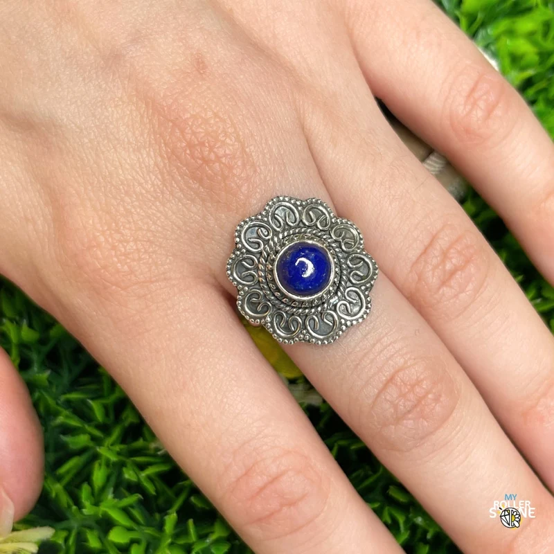 925 Silberring Lapislazuli #192