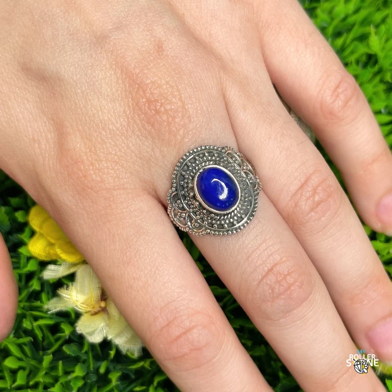 925 Silberring Lapislazuli #196