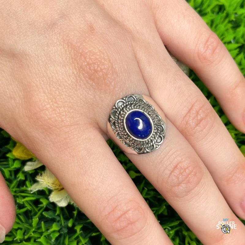 925 Silberring Lapislazuli #194
