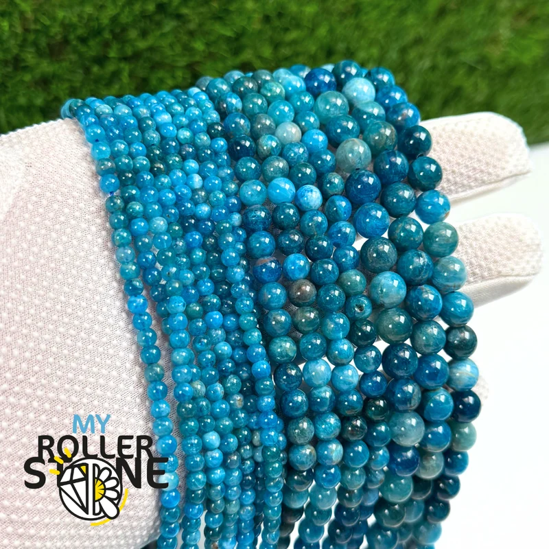 Blaue Apatitperle 3A