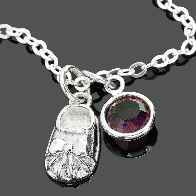 KETTE ZUR GEBURT, BABYSCHUH SCHMUCK, KETTE FÜR MAMA, TAUFE