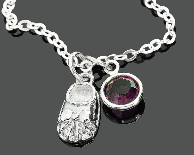 KETTE ZUR GEBURT, BABYSCHUH SCHMUCK, KETTE FÜR MAMA, TAUFE