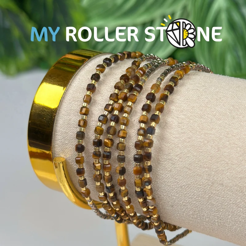 Verstellbares Tigerauge-Armband