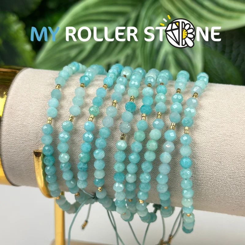 Verstellbares Amazonit-Armband aus Brasilien