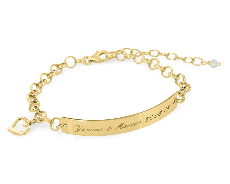 DESIGNER DAMEN ARMBAND NAMENSARMBAND SCHMUCK GRAVUR PERSONALISIERT