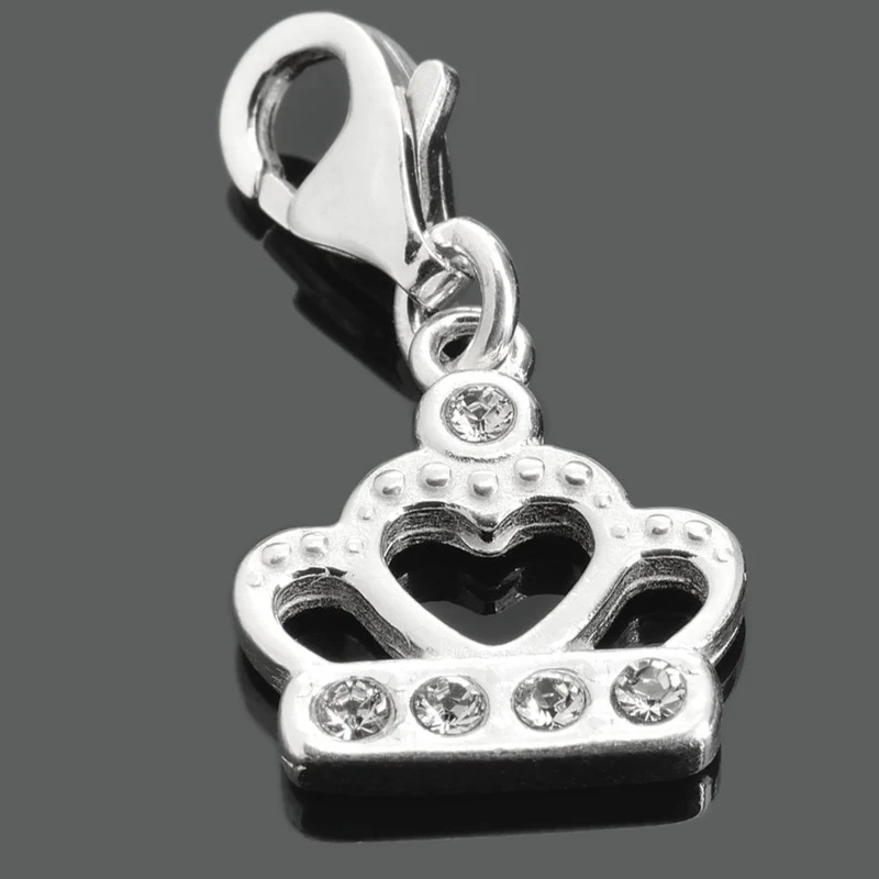 SILBER CHARM KRONE, ANHÄNGER KRONE, SILBERSCHMUCK GALWANI