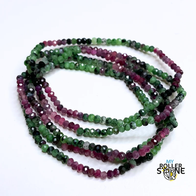 Facettiertes Rubin-Zoisit-Armband