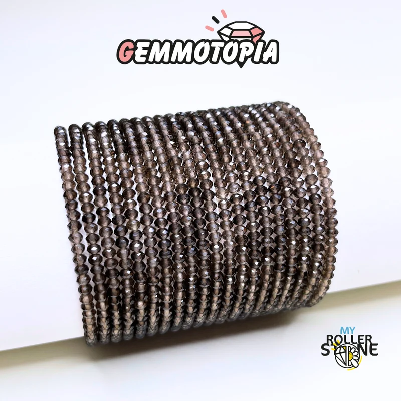 Facettiertes Rauchquarz-Armband