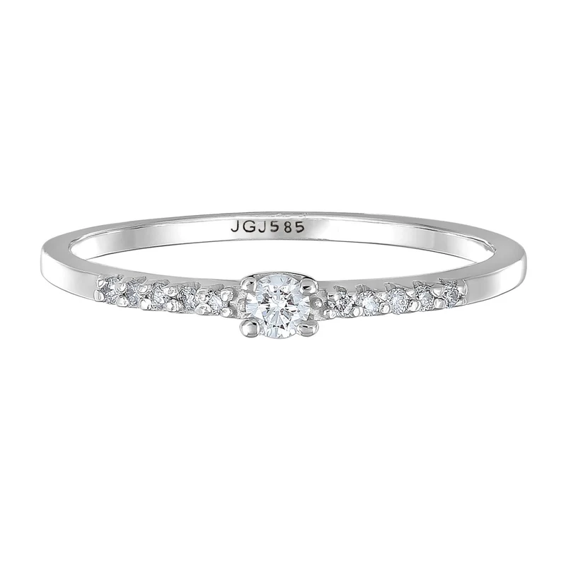 Verlobungsring | Diamant ( Weiß, 0,11 ct )