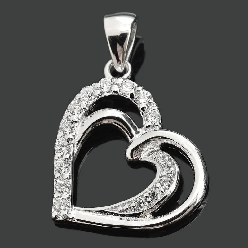SILBERANHÄNGER HERZ, SCHMUCK MIT HERZ, ANHÄNGER SILBER, JUWELIER