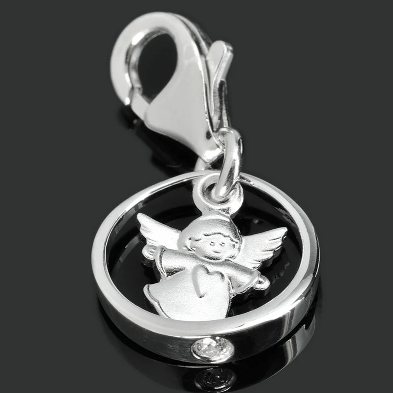 TAUFRING ANHÄNGER MIT ENGEL, TAUFGESCHENK, CHARM ZUR TAUFE