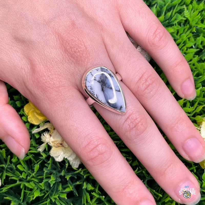 Dendritischer Opalring #34