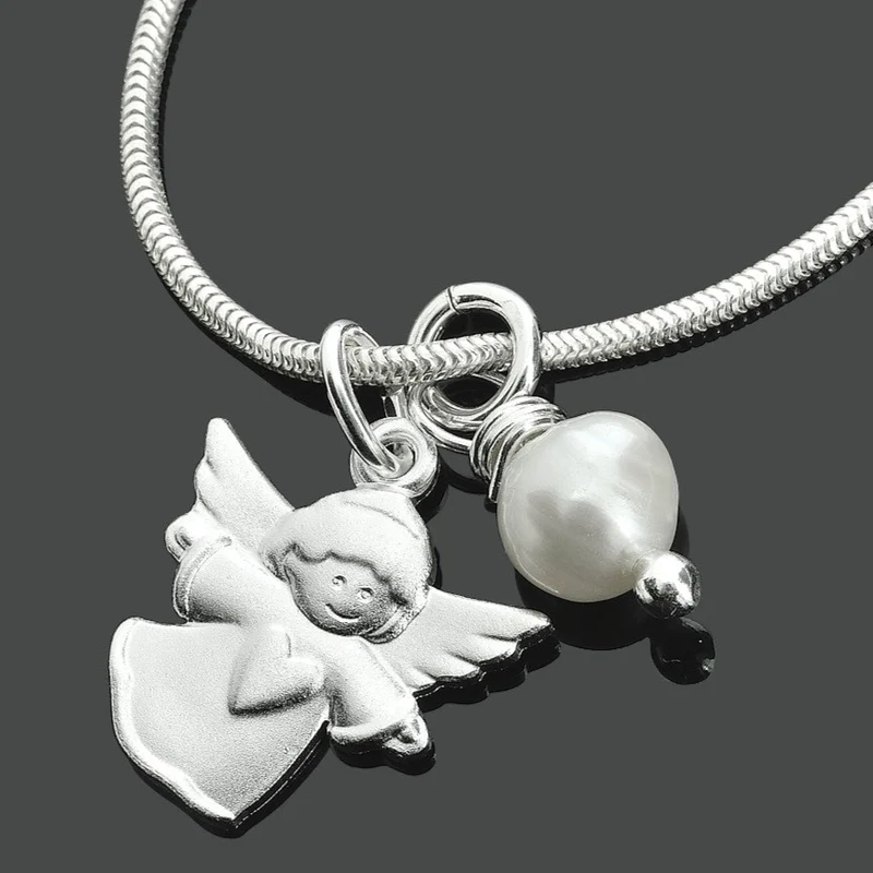 SCHUTZENGEL KETTE, SILBERSCHMUCK ZUR TAUFE ODER GEBURT