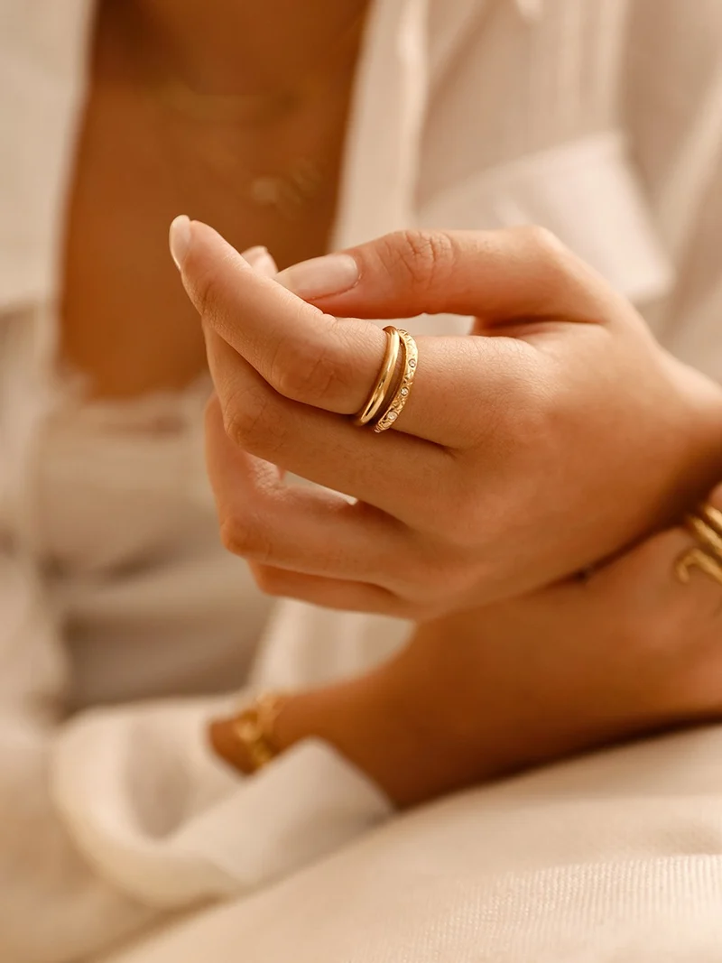 Eden Snake Texture Ring