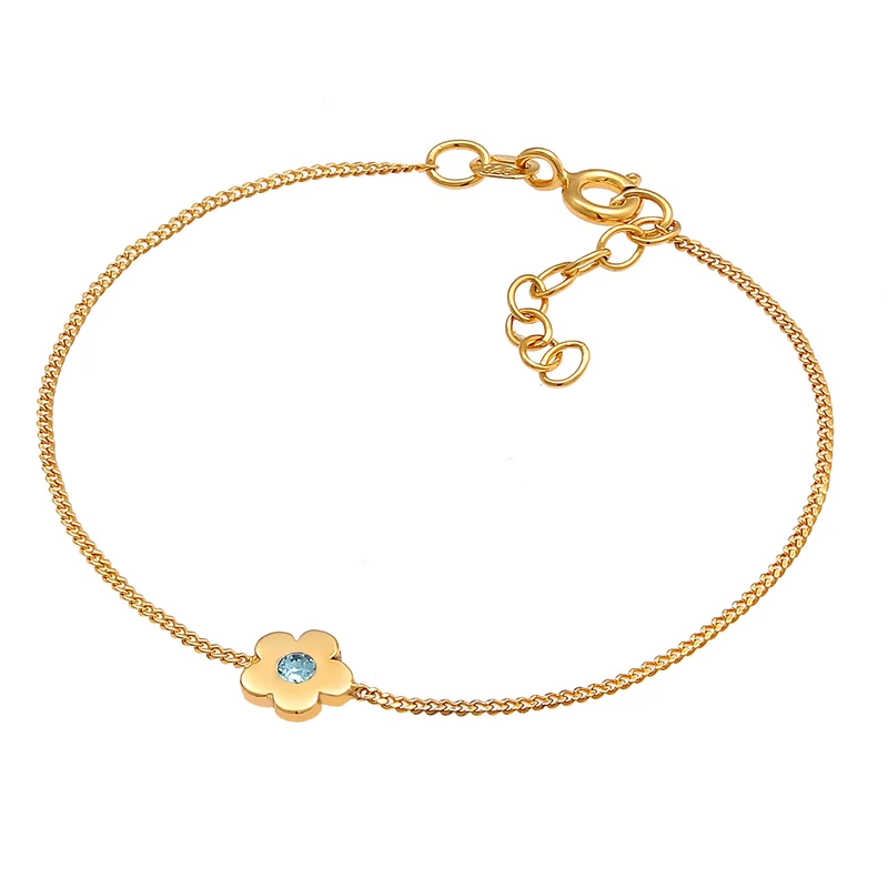 Armband Blume | Kristall ( Hellblau )