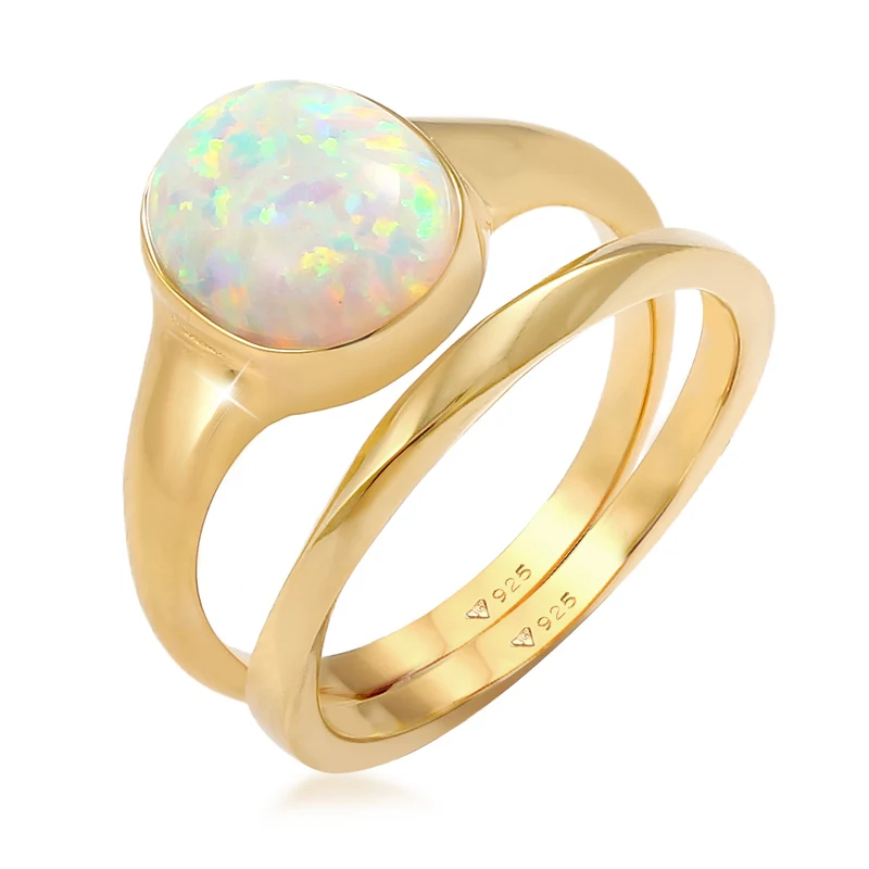Ringset | Opal ( Weiß )