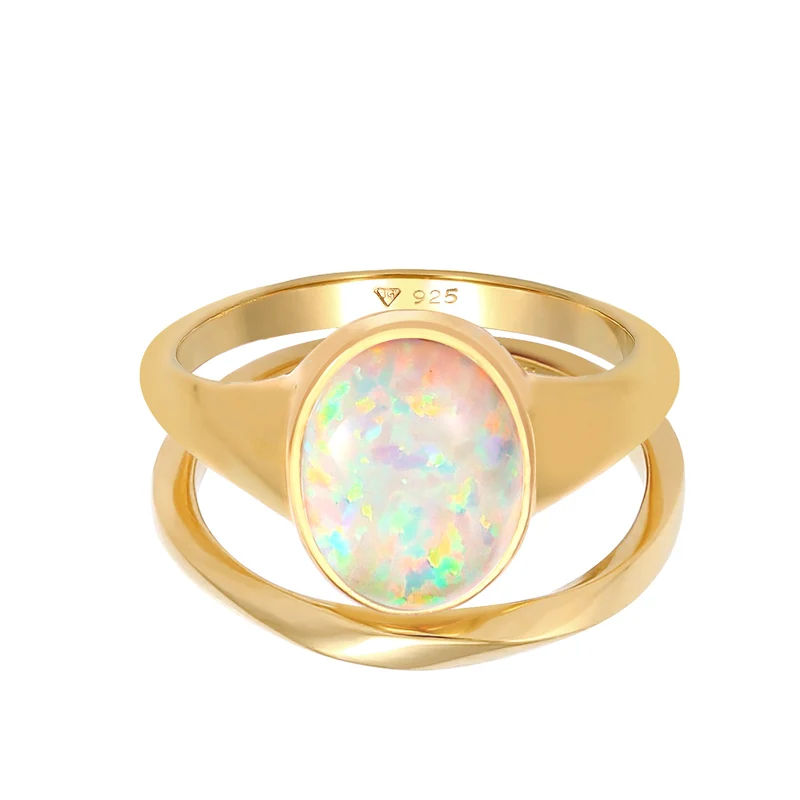 Ringset | Opal ( Weiß )