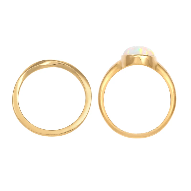 Ringset | Opal ( Weiß )