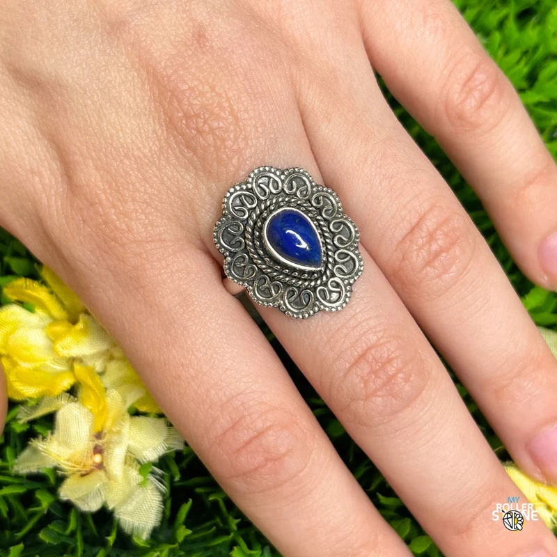 925 Silberring Lapislazuli #217