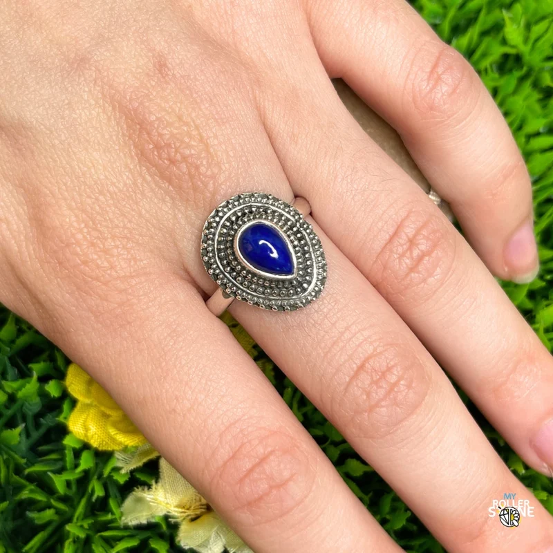 925 Silberring Lapislazuli #219