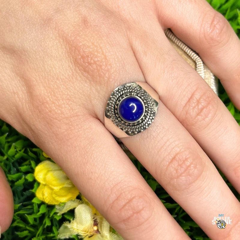 925 Silberring Lapislazuli #213