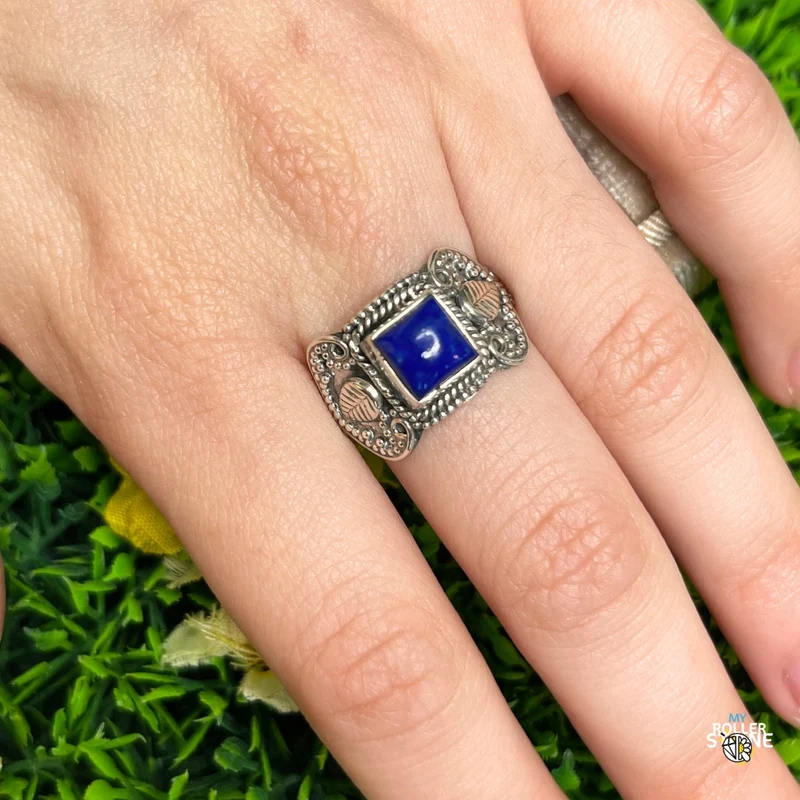 925 Silberring Lapislazuli #211