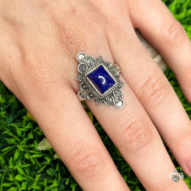 925 Silberring Lapislazuli #218