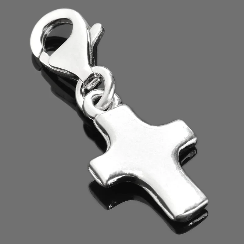 SILBERKREUZ, CHARM KREUZ, TAUFSCHMUCK, GESCHENK TAUFE