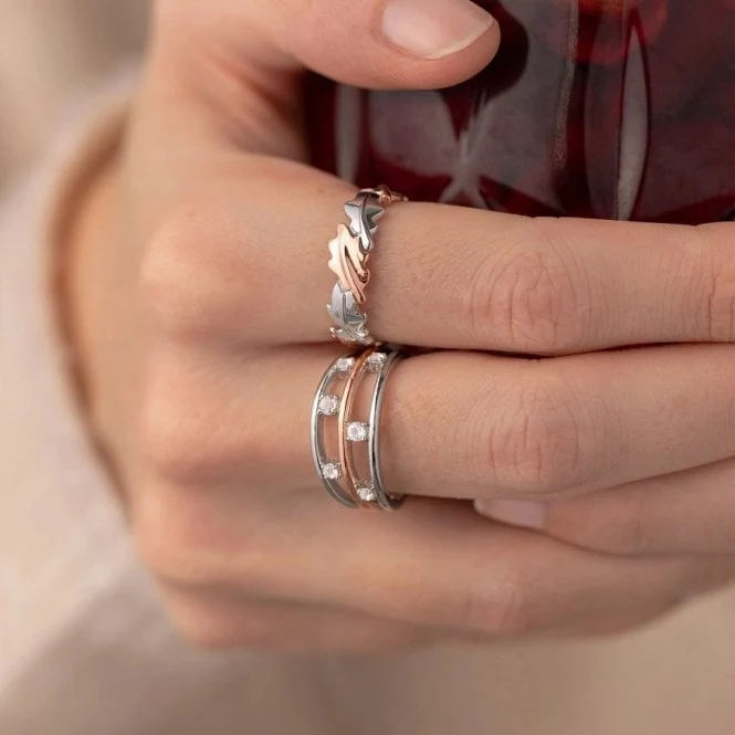 Awyr Y Nos Silver Ring, Size O
