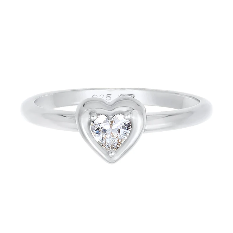 Ring Herz | Zirkonia ( Weiß )