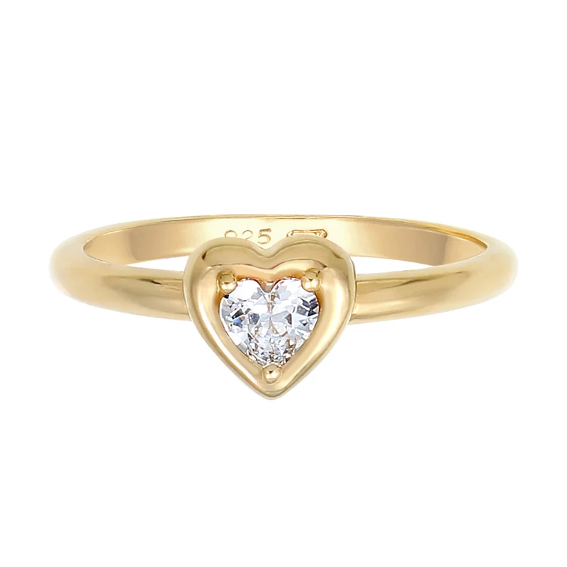 Ring Herz | Zirkonia ( Weiß )