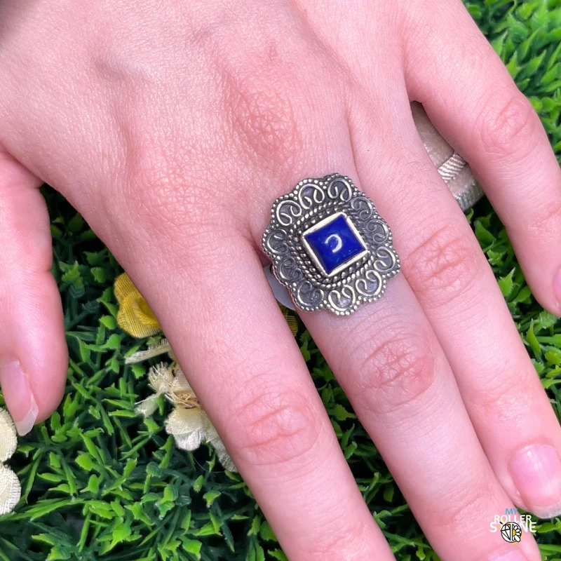 925 Silberring Lapislazuli #155