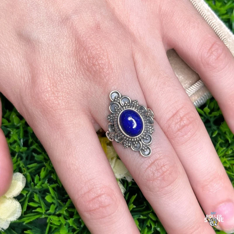 925 Silberring Lapislazuli #150