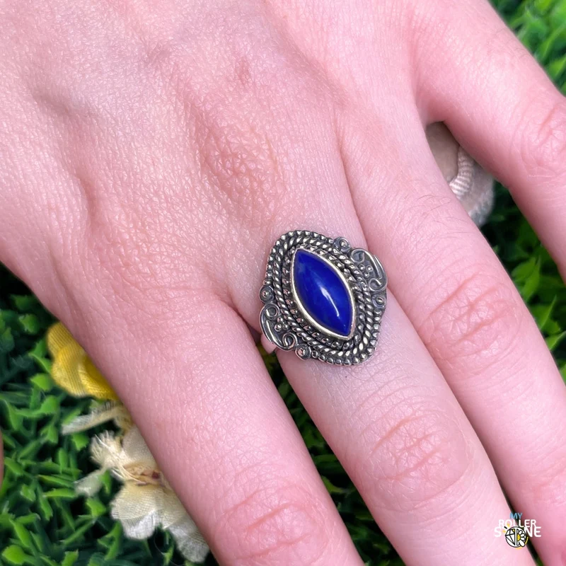925 Silberring Lapislazuli #158